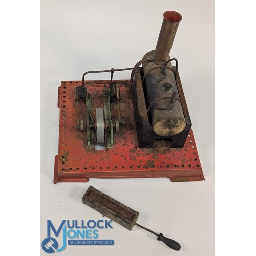 156 - Vintage Mamod Superheated Static Steam Engine SE3, with miniature polishing machine in its original ... 