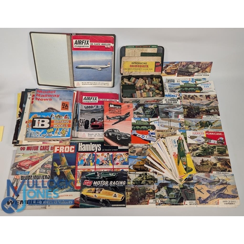 157 - Vintage Airfix header cards, instructions, magazines, model toy catalogues: to include 1966 Monogram... 