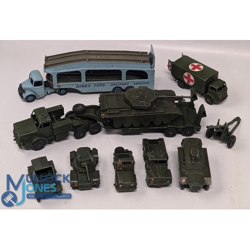 165a - Dinky Military Diecast Toys: to include models of Dinky Superkings 660 tank transporter with Centuri... 