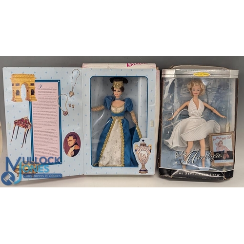 167a - 4x Mattel Barbie Dolls Collector's Edition Legends: Marilyn Monroe, a Great Year French Lady, Sugar ... 