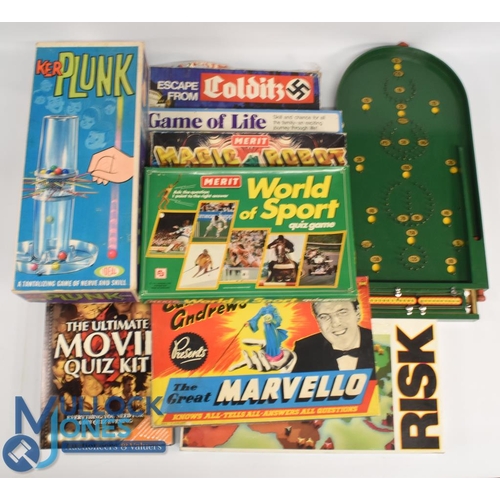 235 - Selection of Vintage Games To include Parker Colditz, Magic Robot, Games of Life, Risk, Per Plunk, W... 