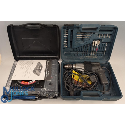 256 - 4x Cased Power Tools Equipment: to include a McKeller jigsaw MCKMO7, unbranded cordless nail gun, Bl... 