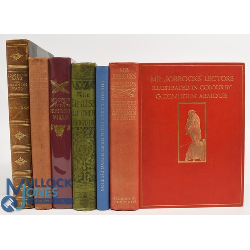 357 - Six Hardback Hunting Books - Mr Jorrocks' Lectors 1910 G Denholm Armour, The Muskerry Book of Huntin... 