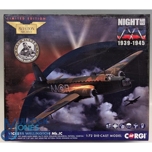 4 - Corgi Aviation AA34812 Vickers Wellington Mk.IC Sgt James Allen Ward VC limited edition Night Air WW... 