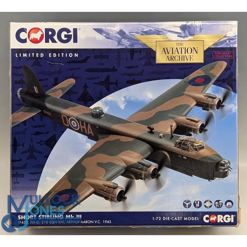 5 - Corgi Aviation AA39503 Short Stirling MkIII, 218 Sqn RAF, F/Sgt Arthur Aaron VC 1943 1:72 scale limi... 