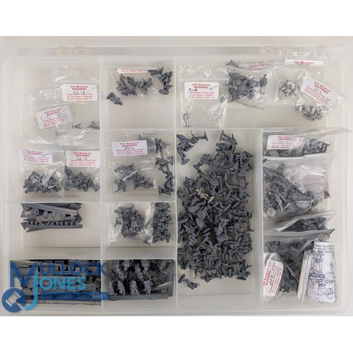 54 - Miniature Metal WW2 US Infantry N W Europe 20mm Wargaming Figures large quantity in plastic divided ... 