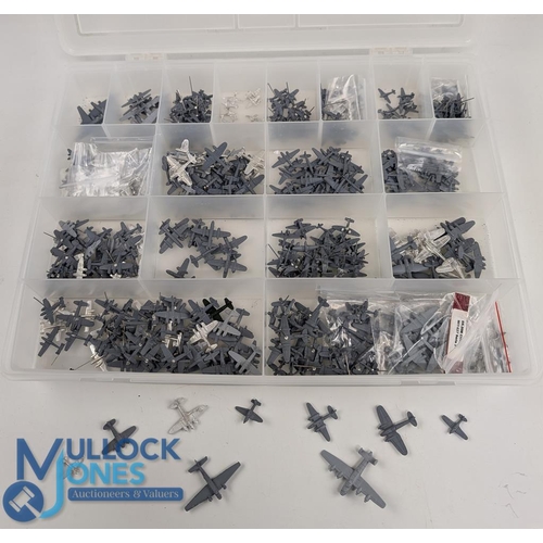 57 - Miniature Metal WW2 Airplanes 20mm Wargaming Figures German British and Italian large quantity in pl... 