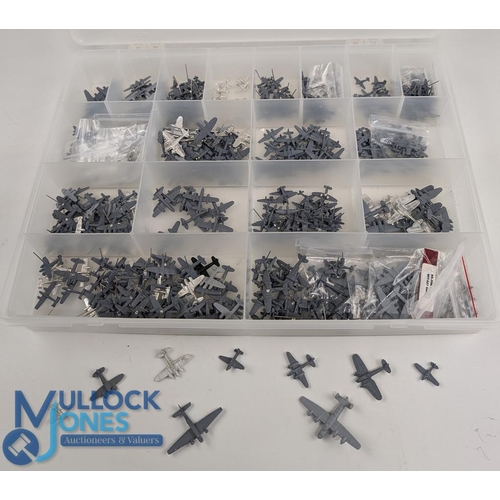 57 - Miniature Metal WW2 Airplanes 20mm Wargaming Figures German British and Italian large quantity in pl... 