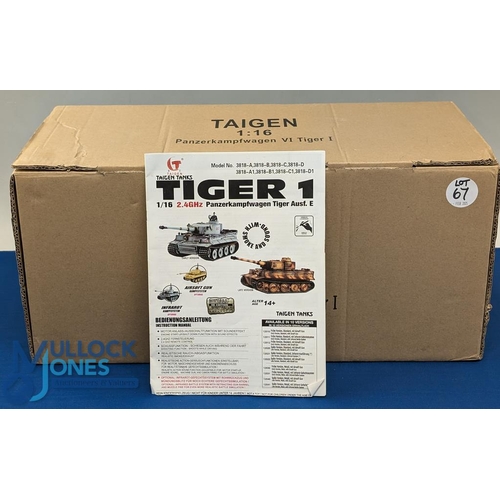 67 - Taigen Tanks Model 3818 Tiger 1 - 1/16 2.4GHz Panzerkampfwagen (Tank Only Controller purchased separ... 