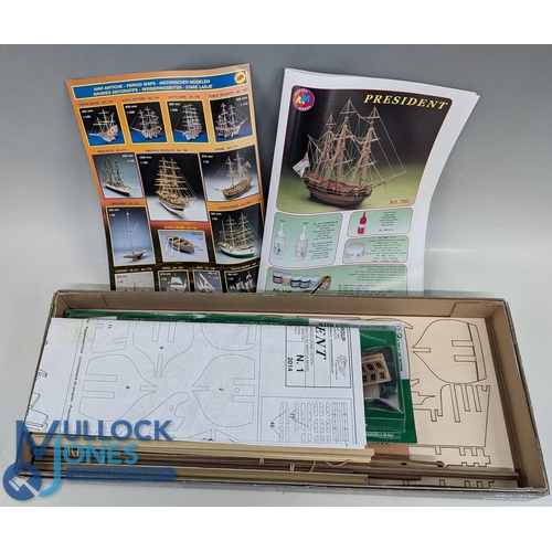 69 - Model Boat Kits to include Billing Boats Bluenose II No 600, 1:100 scale, Sergal Models President 1:... 