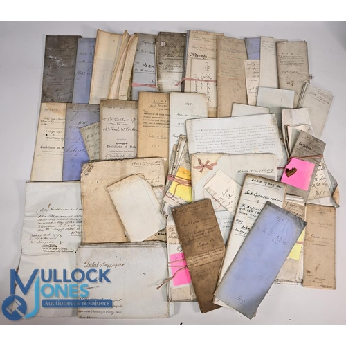 731 - Historical Documents bundle of miscellaneous historical documents, mostly early 19th c, including au... 