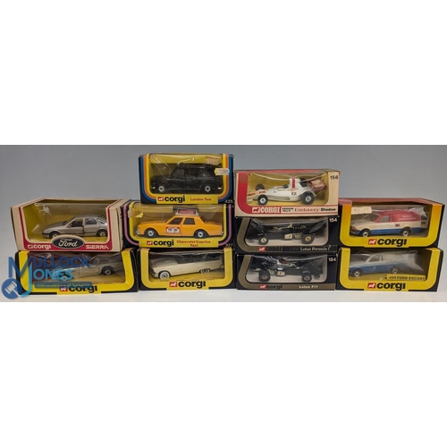 81 - Corgi Diecast Selection of Car, Van, Racing Cars 154 J.P.S. Lotus, 156 Graham Hill Shadow, 503 Ford ... 