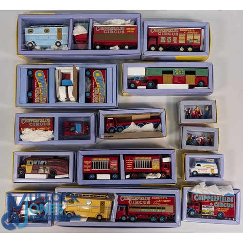 89 - Corgi Chipperfield Circus Collection Comprising of 14 to include 97957 ERF Rigid Truck, 97887 Bedfor... 