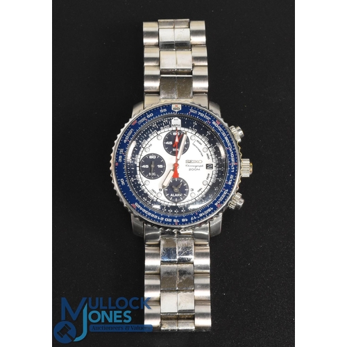 342 - Seiko Chronograph Watch Divers Watch 200M Resist, Tachymeter, Date Stainless steel numbered 492639 i... 