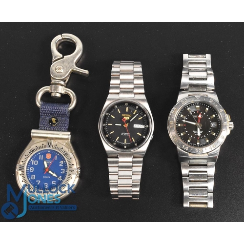 346 - Selection of men's Watches to include Seiko Perpetual Calendar needs battery, Seiko 5 Day Date Autom... 