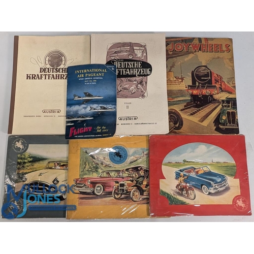 1044 - Transport Ephemera: five albums of #1950s vintage cigarette cards of Cars of the World, together wit... 
