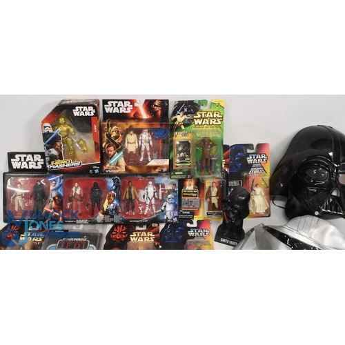 59 - Star Wars Memorabilia Consisting of figures by Kenner, Hasbro, Disney all boxed or carded together w... 