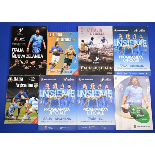 102 - 2006-2013 Italy v S Hemisphere Nations Rugby Programmes (8): v NZ 2012, v Australia 2006, 10 & 13; v... 