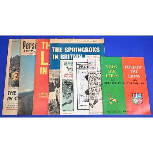 106 - 1960-74 S African Rugby Previews, Reviews & Colour Brochures (8): Mostly large attractive issues for... 