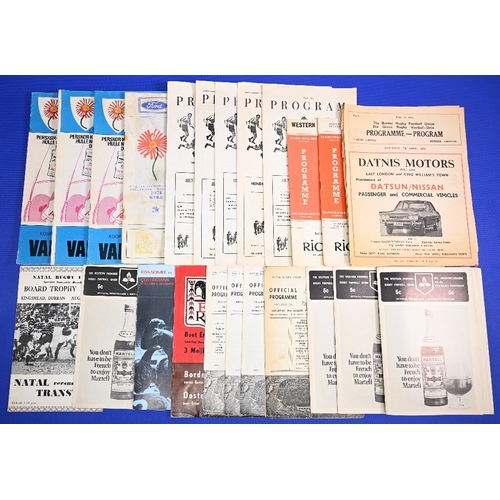 108 - 1957-75 SA Provincial & Club Rugby Programmes (42): A wide spread, to inc W Province v SA XV 1973, &... 