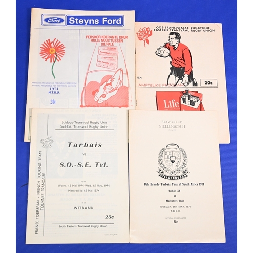 109 - 1974 Tarbes (France) Tour to NZ Rugby Programmes (4): Big trip for the SW France club outfit, v E Tr... 