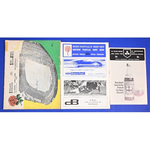 112 - 1972 England in S Africa Rugby Programmes (3): The shock England win in the home of the Springboks, ... 