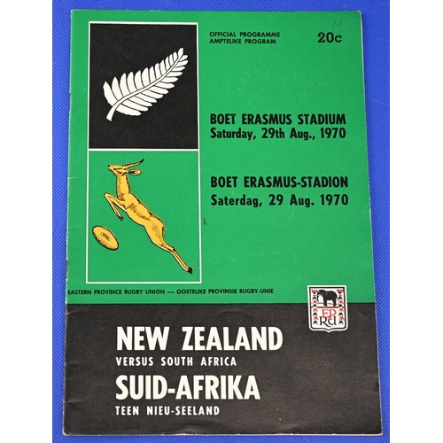 61 - 1970 S Africa v New Zealand 3rd Test Rugby Programme: Port Elizabeth issue in excellent condition