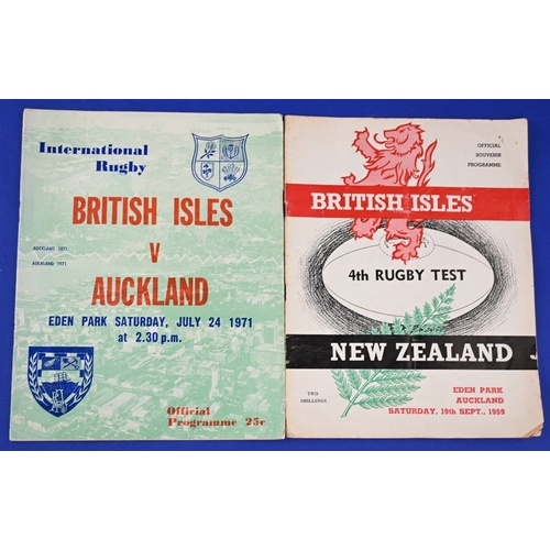 65 - 1959 & 1971 British & I Lions Rugby Programmes (2):  Issues v New Zealand, 4th Test 1959, some wear,... 