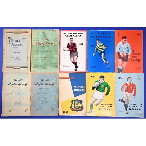 86 - 1932-82 Australian Rugby Literature Selection (20): Hard to find: NSW RU Rugby Annual 1932, then 39,... 