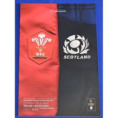 95 - 2020 'Phantom' Wales v Scotland Rugby Programme: Mint copy for the 'game that never was'. Postponed ... 