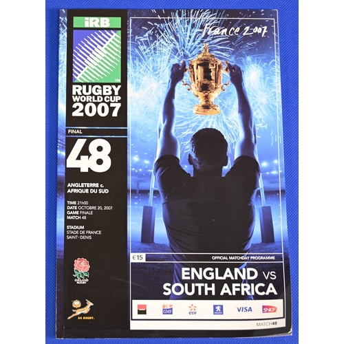 96 - 2007 Rugby World Cup Final, S Africa v England: Narrow win for the Boks in Paris. Near mint