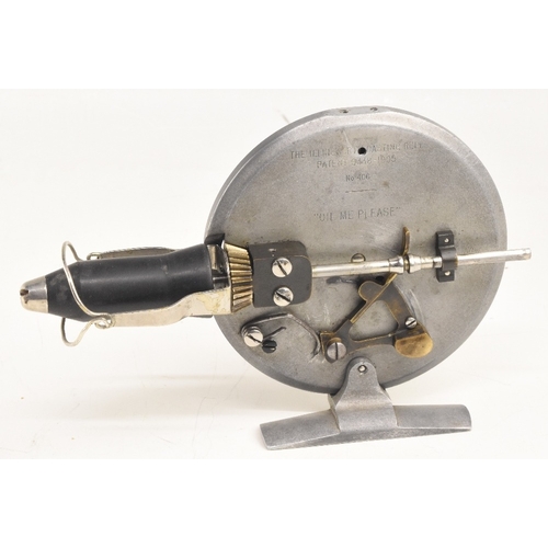 Illingworth No.1 Patent casting reel, No. 406, backplate stamped Oil me ...