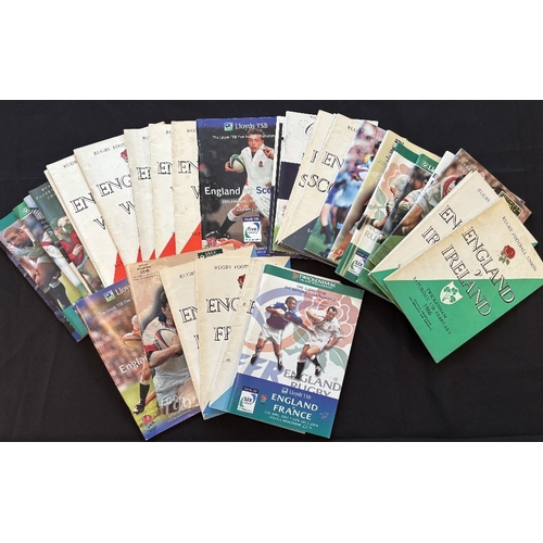 15 - England Home 5/6 Nations Rugby Programmes (40): v Wales 1964, 66, 68 (3), 70, 72 (2), 80, 92, 94, 96... 