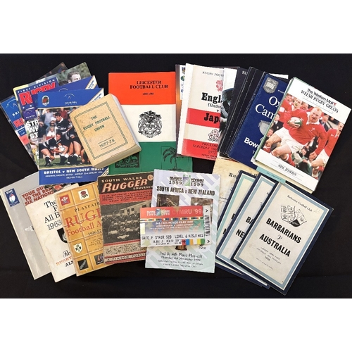 20 - Rugby Pot-Pourri (27): RFU Handbook 77-8, Rothman’s NZ Tour 63-4, Playfair Rugby Yearbook 56-7, S Wa... 