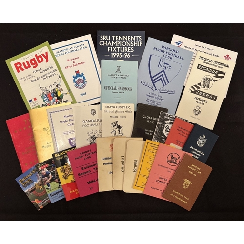 26 - Rugby Club and County etc Fixture Cards and so on (26): From Blackwood (2), Bargoed (2), Northampton... 