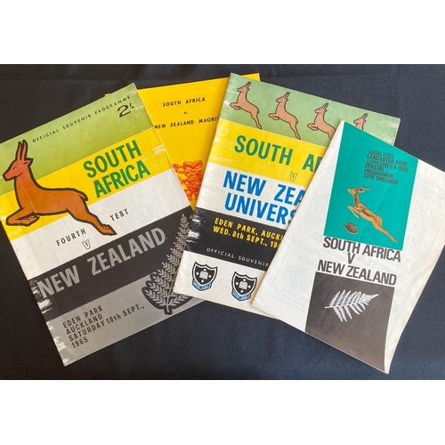 48 - 1965 S Africa in New Zealand Rugby Programmes (4): Issues v NZ Maori, NZ Universities and the 3rd an... 