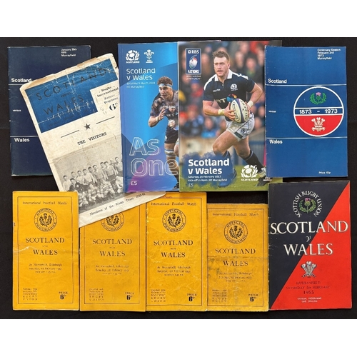 51 - 1947-2019 Scotland v Wales Rugby Programmes (10): Good range and possible value here, even if some o... 