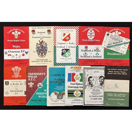 57 - 1957-86 ‘Special’ Rugby Programmes in the British Isles Selection B (11+): Four Nations games E/W v ... 