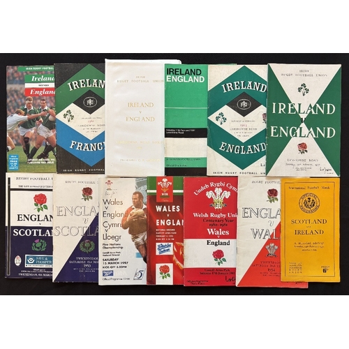 58 - 1953-97 Five Nations Rugby Programme Selection (13): Wales v Eng 1954, 81, 93 and 97; Eng v Scot 195... 