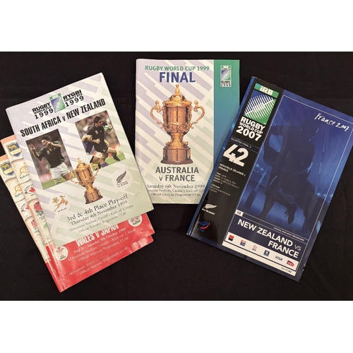 7 - RWC 1999/2007 Rugby Programme Selection (4): 1999 Final, Australia v France; 3/4 playoff, S Africa v... 