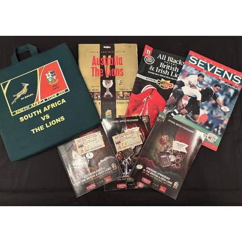 8 - 2000-2009 British and I Lions Rugby Programme Selection (7+): 2000 2nd test v Australia with ticket;... 