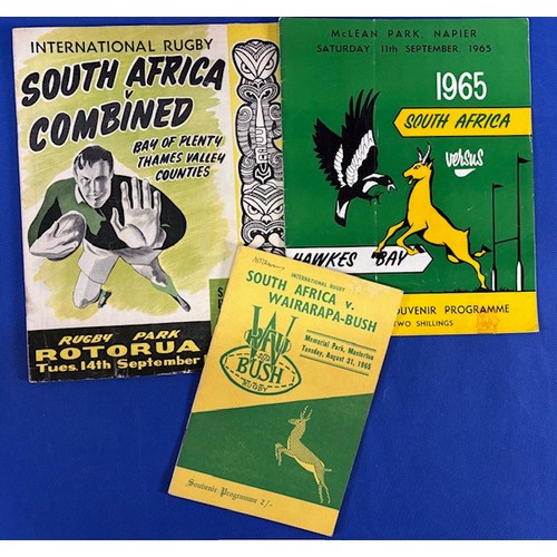 49 - 1965 S Africa in New Zealand Rugby Programmes (3): v Wairarapa Bush, Hawkes’ Bay and Bay of Plenty. ... 