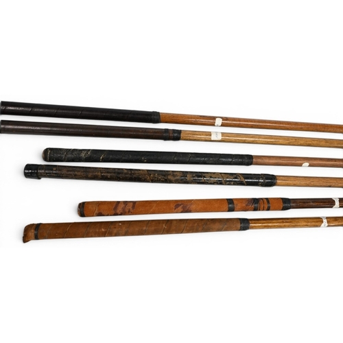 1 - 6x Various lofted Golf irons incl very deep face model B Spalding Goldsmith mashie, concentric back ... 