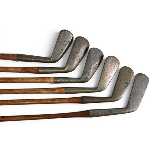 23 - 6x Assorted smooth faced Golf irons to incl Tom Stewart mid iron, diamond backed special mid iron, F... 
