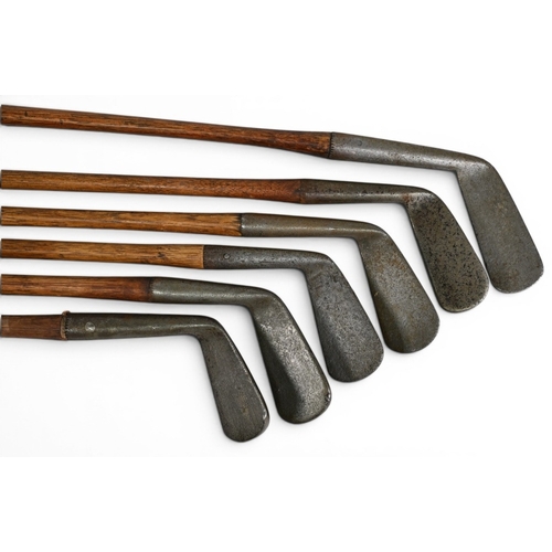 23 - 6x Assorted smooth faced Golf irons to incl Tom Stewart mid iron, diamond backed special mid iron, F... 