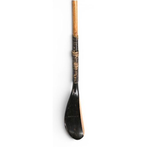 31 - Tom Morris c1870 beechwood long spoon with signs of little use, still retaining a good all round ori... 