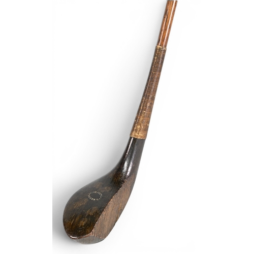 45 - G Brews of Blackheath dark stained transitional brassie with full wrap over brass sole plate with de... 
