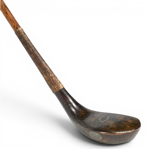 45 - G Brews of Blackheath dark stained transitional brassie with full wrap over brass sole plate with de... 