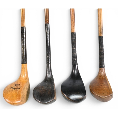 52 - 4x Late scared neck woods 2x drivers 1x stamped JC Smith the other Roland Jones Wimbledon Park both ... 