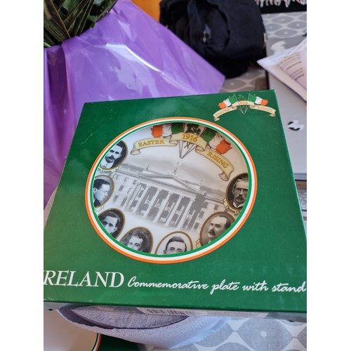 72 - Easter rising collectible plate and stand new